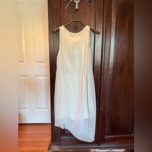 Helmut Lang Veil Dress - Cream, Asymmetrical, Sleeveless Dress